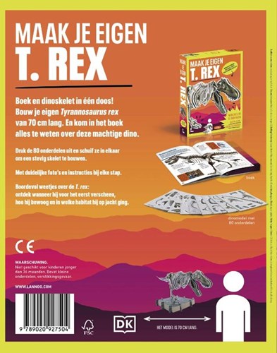 Lannoo bouwpakket T. rex dinosaurus knutselset voor kinderen 7+-2