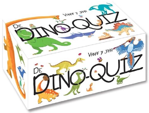 Kinderboek De dino-quiz (box met boek + quizkaarten). 7+