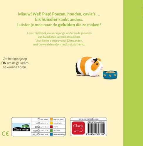 Clavis geluidenboek huisdieren interactief boekje voor kinderen-2