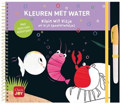 Clavis magisch waterkleurboek Klein wit visje en speelvriendjes 3+ educatief
