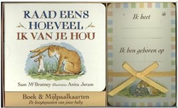 Lemniscaat baby mijlpaalkaarten en kartonboek Raad eens hoeveel