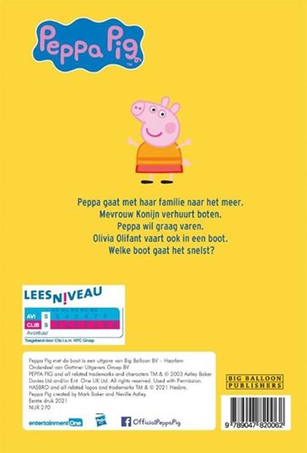 Big Balloon Ik leer lezen. Peppa Pig met de boot. AVI Start-2
