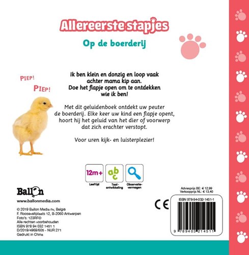 Ballon geluidenboek Op de boerderij interactief boek 2+ educatief-2