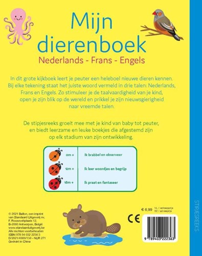 Ballon Kids - Ballon Media N.V. dierenboek voor peuters, meertalig, 1+-2