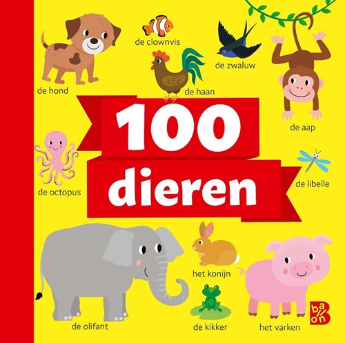 Ballon dierenboek - De wereld om me heen 100 dieren kartonboek