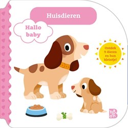 Ballon babyboek huisdieren - kleurrijk kartonboek voor peuters