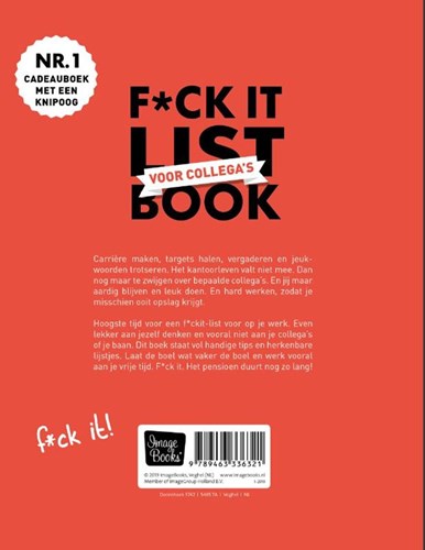 Image Books cadeau boek Fuck-it list voor collega's kantoor plezier-2