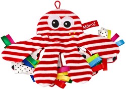 Mom's Care baby speelgoed octopus knuffel met ritselgeluid en clip
