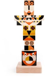 Bajo houten bouwpuzzel Totempaal - educatief speelgoed 13 stukjes