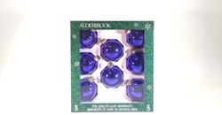 8 glas ballen 6 Cm blauw glans