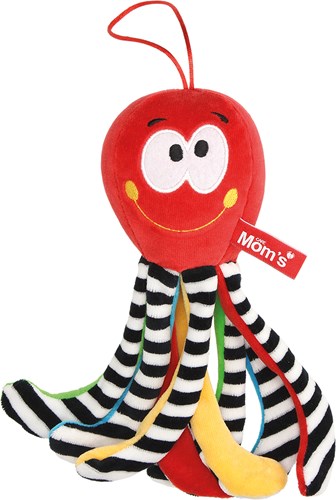 Mom's Care baby speelgoed rode octopus knuffel met bel en clip