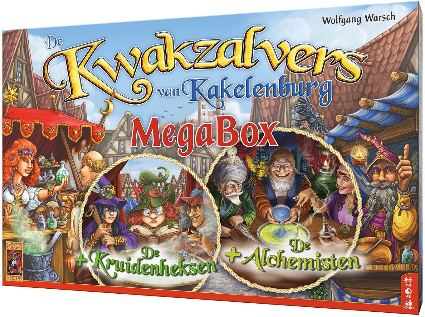 999 Games Bordspel De Kwakzalvers van Kakelenburg MegaBox 999 Games Bordspel De Kwakzalvers van Kakelenburg MegaBox