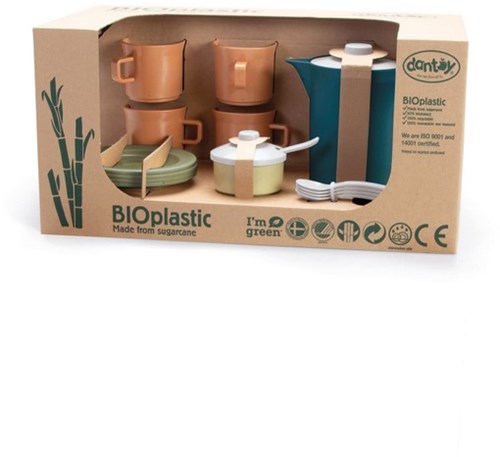 Dantoy BIOplastic koffieset - duurzame speelgoedset 17-delig