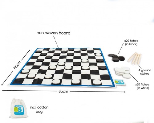 BS Toys XL Dammen Hout - Groot Denkspel voor Kinderen-2