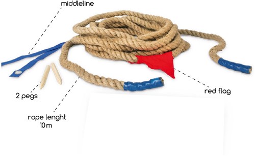 BS Toys touwtrekken spel voor buitenplezier - 10 meter lang-2