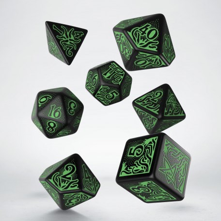 Q-Workshop Call of Cthulhu - 7e editie zwart en groen dobbelstenen Set (7)-2