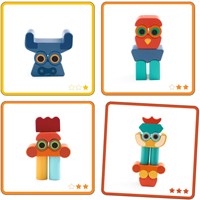 Djeco JEUX  EDUCATIFS BOIS - CONSTRUCTION GALLERY Ze Faces - FSC 100%