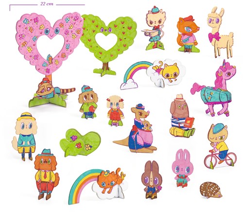 Djeco DO IT YOURSELF - COLOR ASSEMBLE PLAY Kawaii world - FSC MIX