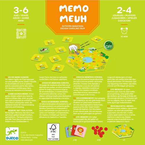 Djeco JEUX - JEUX Memo Meuh - FSC MIX