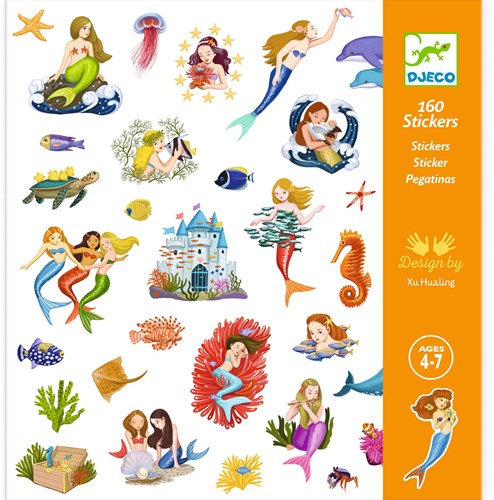 Djeco LES PETITS CADEAUX DES GRANDS - STICKERS Sirènes - FSC MIX (PACKAGING)