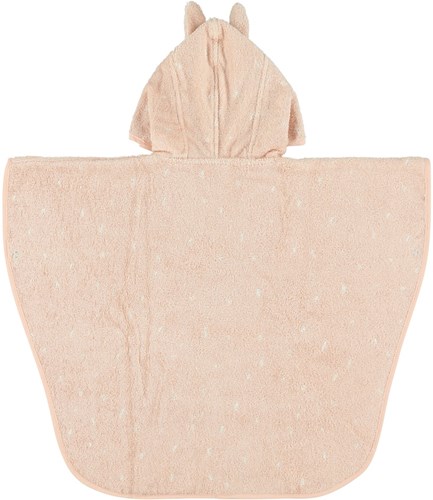 Trixie poncho badcape kind biologisch katoen Mrs. Rabbit roze-2