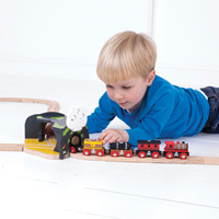 Bigjigs Treinrails Houten Schedelgrot met Schatten-2