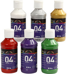 A-Color A-Color Glitter Acrylverf Set 6x120 ml