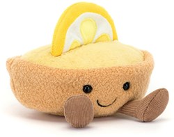 Jellycat knuffel Amuseables Collette Tarte Au Citron - zacht speelgoed citroen taart