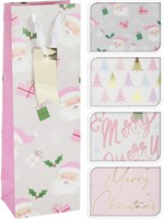 Home & Styling geschenktas fles kerst cadeauverpakking decoratief