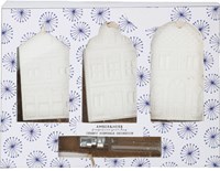 Home & Styling geurset Delfts blauw 3-delig huisje decoratie
