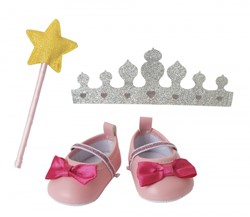 Heless Accessoireset ballerina's, glitterkroon en toverstaf (30-34cm)