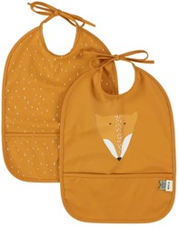 Trixie Waterdicht slabbetje 2-pack - Mr. Fox