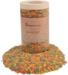 Grennn speelrijst sensorisch speelgoed rainbow mix 750 gram