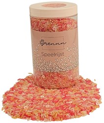 Grennn speelrijst sensorisch speelgoed pink flower mix 750 gram