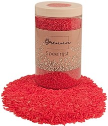 Grennn speelrijst educatief speelgoed bordeaux rood mix 750 gram