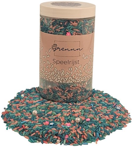 Grennn speelrijst Mermaid Mix - Sensorisch speelgoed voor kinderen - 750 gram