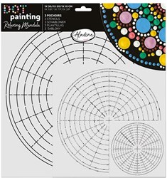 Aladine creatieve sjablonen set mandala dot painting 3 stuks