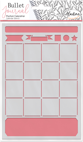 Aladine Bullet Journal stencil A5 kalender sjabloon creatief