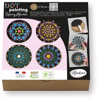 Aladine creatieve dot painting set - 8 onderzetters 10cm schilderen