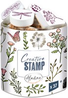 Aladine stempelset zomer bloemen schuimrubber 37 stuks creatief
