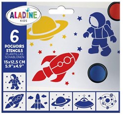 Aladine stencils ruimte - creatieve sjablonen voor kinderen