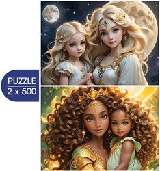Alipson Puzzle legpuzzel 2 stuks La Lune et le Soleil moeder en dochter