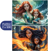 Alipson Puzzle legpuzzel 2-in-1 L'Eau et le Feu moeder en dochter 2500 stukjes