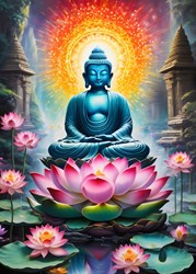 Alipson Puzzle legpuzzel Buddha 500 stukjes multicolor speelgoed