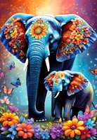 Alipson Puzzle dieren - Olifanten Maternal Love Collection 1000 stukjes
