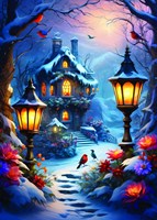 Alipson Puzzle legpuzzel Enchanted Wintery Scene - 500 stukjes karton