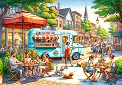 Alipson Puzzle Fastfood Legpuzzel 1000 Stukjes Kleurrijk Karton