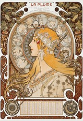 Grafika puzzel Alphonse Mucha - La Plume, 1896-97 - 1000 stukjes