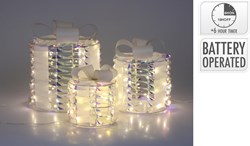 Home & Styling cadeau beeld 30cm regenboog LED set van 3 decoratie