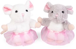 Living Nature knuffel muis in tutu - schattig pluche speelgoed